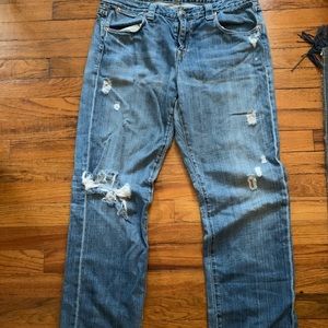 Distressed J Crew Jeans